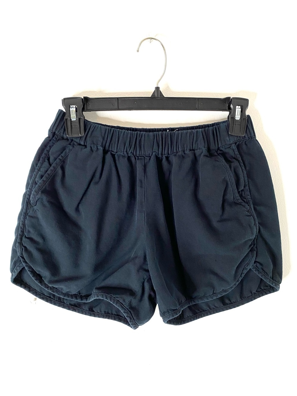 Madewell Black Pull-On Tulip Hem Shorts Elastic Waist
